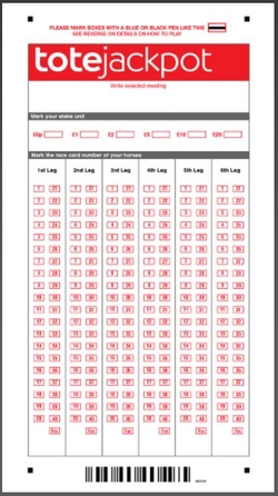 Tote Jackpot Slip