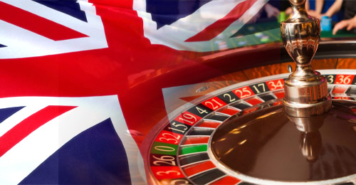 UK Flag and Roulette Wheel