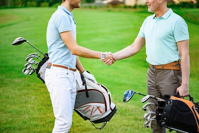 Golf Shaking Hands