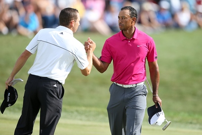Tiger Woods Shaking Hands