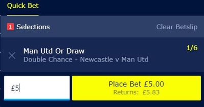 Double Chance Bet