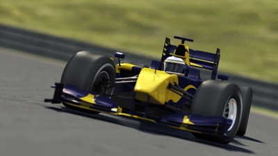 Yellow Formula One Car