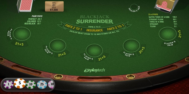 Blackjack Surrender Table