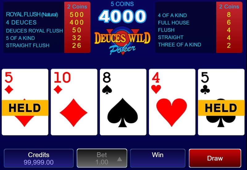 Deuces Wild Video Poker