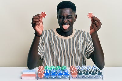 Happy Blackjack Player