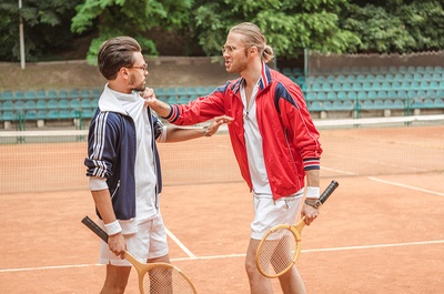 Angry tennis Disqualified