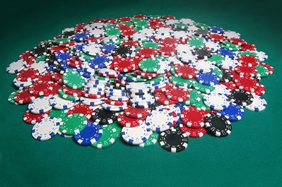 Huge Pot of Casino Chips