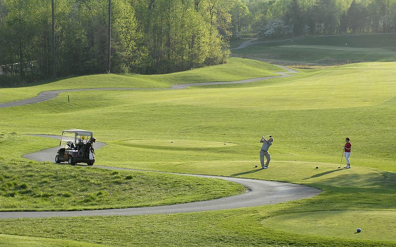 Couple Golfing