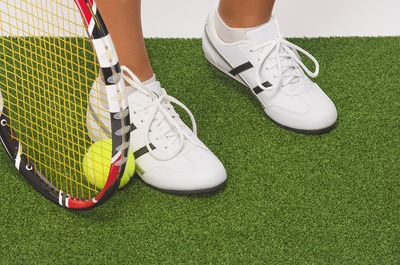 Tennis Shoe on Court