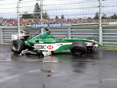 Crashed Formula One Car