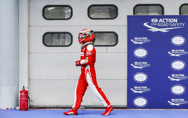F1 Driver Walking Away