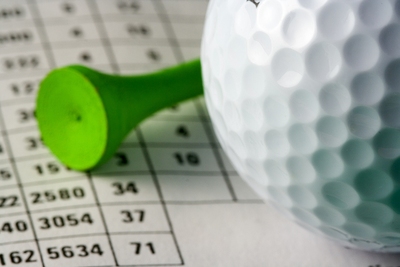 Golf Ball and Score Card