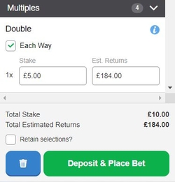 Each Way Double Betslip