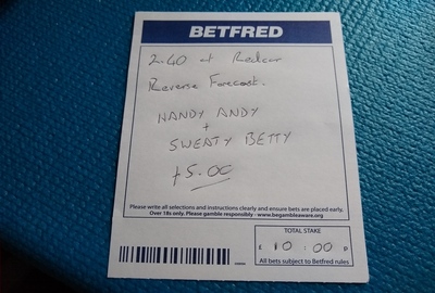 Reverse Forecast Betting Slip