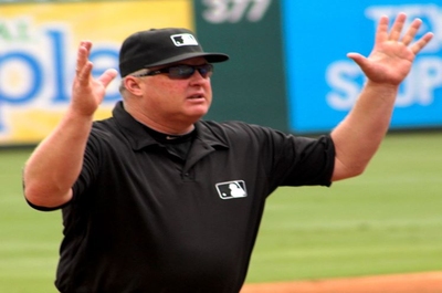 Umpire Gives Foul Ball Signal