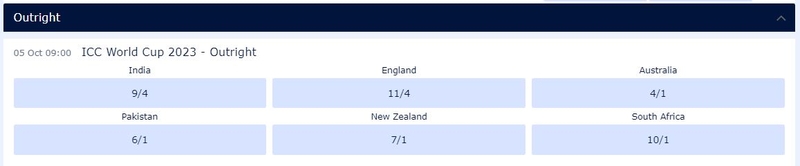 Cricket Outright Betting