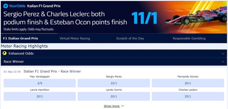 Formula One Betting Markets