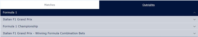 Formula One Outright Betting